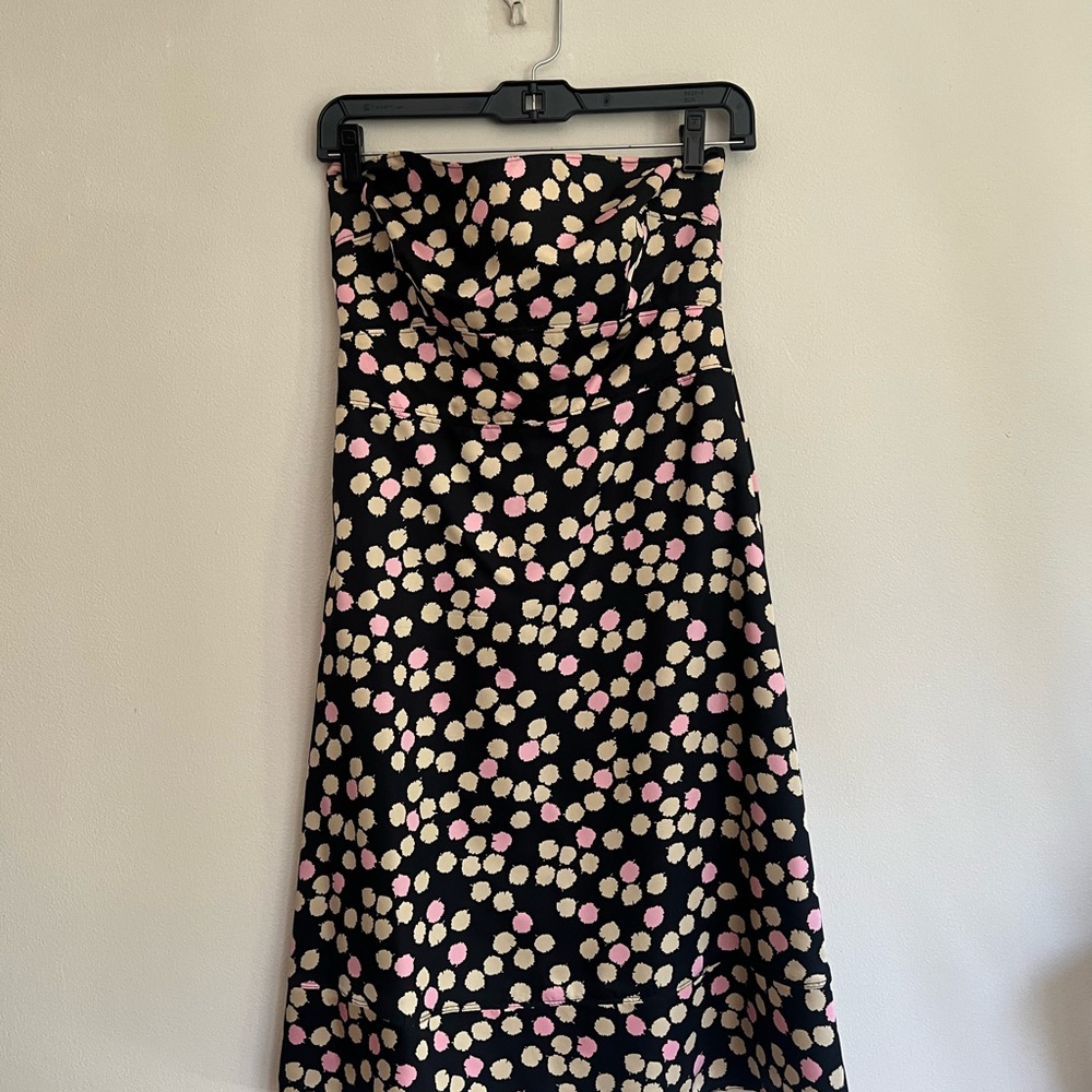 J.Crew woman’s strapless black polka dots silk mini dress - Picture 5 of 9